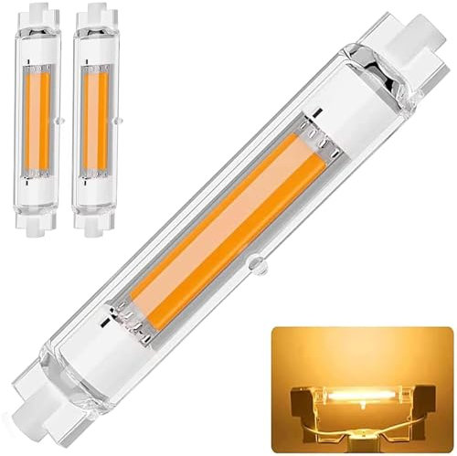 R7S LED 118mm Dimmbar Lampen, 30W LED R7S Glühbirne Ersatz für 300W Halogenstäbe, R7S Stab Lampen Warmweiß 3000K 3000LM Kein Flackern, 360°Abstrahlwinkel Leuchtmittel, 2PCS