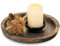 Candle Tray, Rustic Candle Plate Round Wooden Tray Farmhouse Candle Holder Tray for Pillar Candles Kitchen Table Display Home Decor (28,5cm)