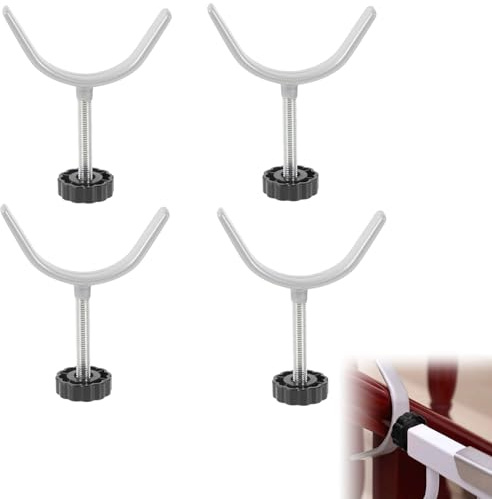 Y-förmiger Adapter Für Babygitter, Y Spindel zur Befestigung,Kindergitter and Treppengeländern,Erweiterung des Treppenschutzgitters,für Treppenschutzgitter für Babys und Haustiere (Schwarz, 4 Stück)