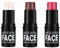 HAMKU 3Pcs Contour Highlighter Blush Sticks mit Stick für Wangen Augen Lippen, lang anhaltende wasserdichte glatte Make-up-Sticks für alle Hauttypen Gesicht Make-up