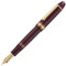 Yongsheng Junlai 930 Acrylic Fountain Pen, Size 9 Medium Nib with Piston Filling System, Wine Red Fence Ink Tank Design Smooth Writing Pen (Gold Trim)