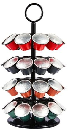 Porta Capsule Di Caffè Girevole - Organizzatore For 40 Capsule Di Caffè Tipo Nespresso, Stazione Di Caffè Universale Da Banco Con Base Antiscivolo, Design Salvaspazio For Casa E Ufficio