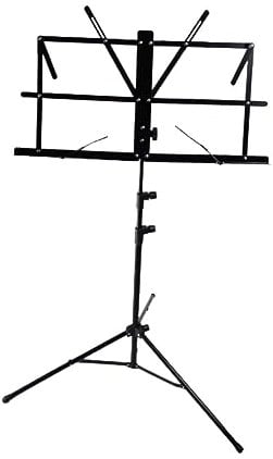 Kisangel Metall Notenständer Klappbar Notenständerhalter Für Gitarre Violine Zheng Höhenverstellbar Mit Feder Rutschfeste Gummifüße Schwarz