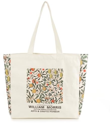 BROADREAM Jutebeutel Bedruckt Vintage, Jute Beutel, Einkaufstasche Bag, Canvas Totes Bags Aesthetic Vintage Taschen Groß Umhängetasche Stofftaschen für Damen Uni Arbeit