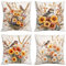 Kissenbezug 20x20 cm Outdoor Kissen Beige Kissenbezüge ﻿Wasserfest Samt 4 stück Dekokissen Tier Sofakissen mit Unsichtbarer Reißverschluss Sitzkissen für Sofa Indoor/Outdoor Terrassen Deko Gifts Y-759