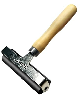 GELELF Smooth Peeling Brayer Roller - Wood Hand Roller Rollers Ink Roller Tape Roller for Gluing Taping Gel Printing Inking Block Printmaking Stamping Scrapbooks (#6: 4 Inch (10CM))
