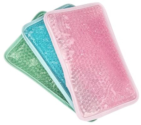 DECOMELODY 3 Stück Wiederverwendbare Gel Kältekompressen und Wärmekissen für Kopf und Schulter mit Pvc Hülle und Kristallgel zur Schmerzlinderung und Therapie