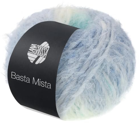 LANA GROSSA Basta Mista | Fake Fur Look, locker verzwirnter Franseneffekt & Merinofasern | Handstrickgarn aus 50% Schurwolle & 50% Polyamid | 50g Wolle zum Stricken & Häkeln | 100m Garn FB 116