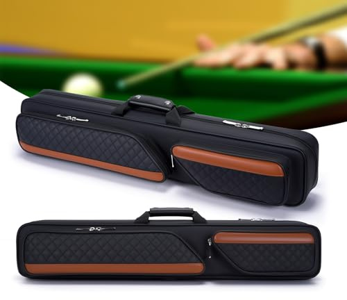 3x4 Billard Queue Tasche mit Polsterung für 3 Unterteile und 4 Schäfte, 900D Wasserdichte Pool Cue Case mit Griff und Verstellbarer Schultergurt, Abrieb- und kratzfest billard zubehör Tasche