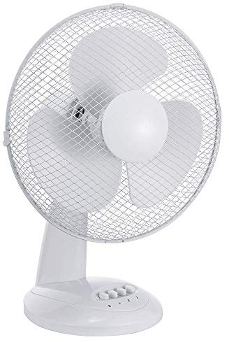 INFINITON VENTILADOR DE SOBREMESA DN-30DW - 3 Velocidades – Oscilacion lateral - Motor de Aluminio – Silencioso - Temporizador