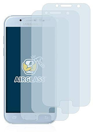 BROTECT 3 Stück Schutzglas für Samsung Galaxy A5 2017 Schutzfolie Panzer Folie Glas Displayschutz Made in Germany [Kratzfest 9H, Anti-Fingerprint]