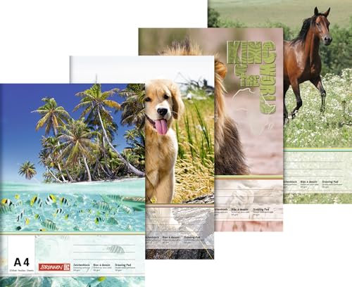 BRUNNEN 1026366686 10X Zeichenblock A4 20Bl, MDF