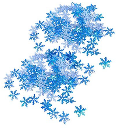 1200 Stücke Schneeflocken Konfetti Glitzer Streudeko Streuteile Hochzeit Tischdeko für Geburtstag Silvester Neujahr Valentinstag Bachelorette Party Dekoration (Zufällig)
