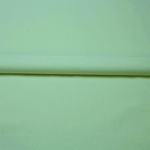 Stoff Meterware Baumwolle Linon - Einfarbig, Uni, Schadstoffgeprüfter Stoff, Pflegeleicht, 1 Meter (Mint)