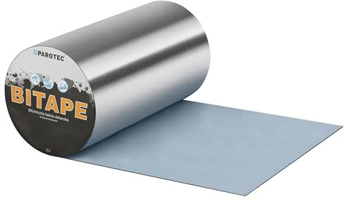 Parotec BiTape Bitumenband Bitumendachband Dachreparatur Dachdeckerband Spezialband Maximale Haftkraft Aluminium Resistent Gegen Wasser Feuchtigkeit UV-Strahlen 300mm x 10lfm