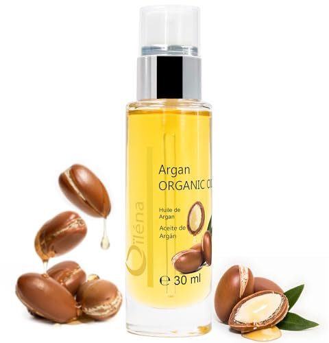 Oïléna - Aceite de Argán Natural 100% Puro 30ml | Serum Antiedad y Antiarrugas | Fortalecedor de Uñas y Cutículas | Reparador de Cabello Seco y Barba | Color Oro