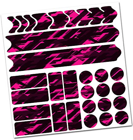 Fahrrad Rahmenschutz Kettenstreben Schutz Folie Aufkleber Rahmen Schutz Carbon MTB BMX Lackschutz Folie R159 R161 (15 Future Neon Pink)