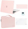 MOSISO Compatible with MacBook Air 13 inch Case 2021 2020 2019 2018 M1 A2337/2179/1932, Hard Shell for MacBook Air M1 Case 13.3 inch &Bag&Keyboard Skin&Webcam Cover&Screen Protector, Chalk Pink