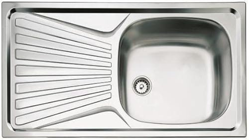 Teka Fregadero Cocina 1 Seno y Escurrido Cuadrado de Acero Inoxdiable 78 x 43,5 x 14,6 cm para Mueble de 80cm