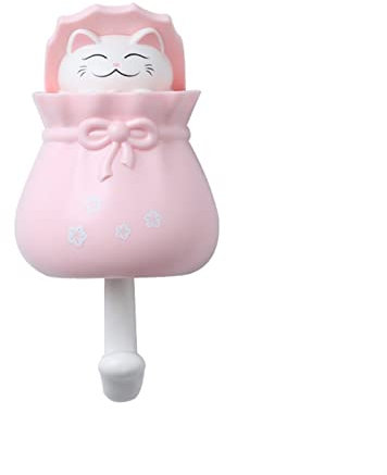 Garderobe mit Ablage Glückliche Katze Starker klebriger Haken Schlüsselhalter Wandmontierte Schlafzimmer Türhänger Haken Regenschirm Handtuch Mantel Mantel Lagergestell Wohnort Hutständer Schirmstände