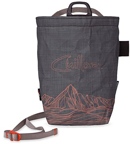 Chillaz Mountains Chalkbag Grau - Stylischer robuster Chalkbag, Größe One Size - Farbe Anthrazith