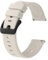 BISONSTRAP Silikon Uhrenarmband, Leichtgewicht Uhrenarmbänder mit Schnellverschluss, 18mm, Elfenbein (Beige) mit Schwarzer Schnalle
