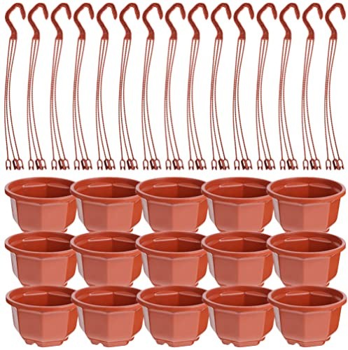 Cabilock 15 Stücke Hängeampel Kunststoff Hängetopf Für Pflanzen Blumenampel Blumentopf Hängend Blumenkorb Hängekorb Hängend Blumentöpfe Wand Für Innen Outdoor Garten Balkon