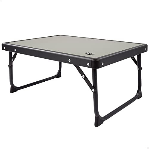 Aktive 63018 - Tragbarer, klappbarer Campingtisch, kippsicher, aus Stahl und MDF-Holz, mit Griff für einfachen Transport, niedriger Tisch, Picknicktisch, Maße 56 x 40 x 25 cm, Campingzubehör