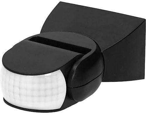 Miratic Detecteur De Mouvement pour l'Extérieur IP65 avec Capteur Crépusculaire 180° 1200W Etanche (Noir)