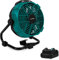 VONROC Ventilateur Sans Fil 20V - Batterie 4,0Ah, 7h Autonomie - 3 Vitesses - Pour Garage, Chantier, Maison, Bureau - Adapteur AC et Chargeur Rapide Inclus - Flux d'Air Réglable sur 360°