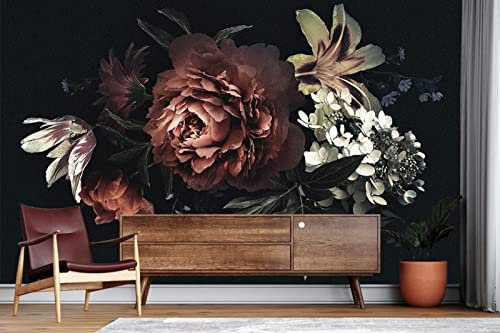 Fototapete 3D Effekt Edle Pfingstrose Tapeten 3D Effekt Vliestapete Wohnzimmer Schlafzimmer Wandbilder Wanddeko