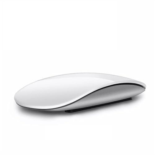 Szaerfa Souris sans Fil Bluetooth pour Ipad Mac Laptop Notebook Chromebook PC,Souris d'ordinateur silencieuse Rechargeable,Multi Arc Touch Ultra-Thin Magic Mice (Blanc)