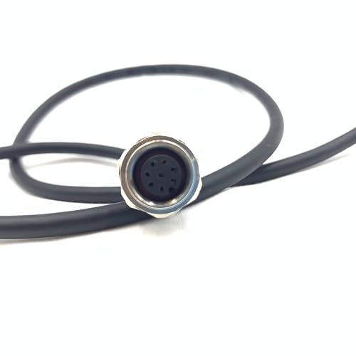 M12 8 polig weibliches Verbindungsstück Kabel, A kodiertes gerades hinteres Mount Kabel 0.5Meter wasserdichte weibliche Luftfahrt Sockel ungeschirmtes elektrisches Kabel IP67 Sensor Buchse (0.5M)