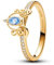 PANDORA Disney Cinderellas Kutsche Ring aus Sterling Silber mit vergoldeter Metalllegierung, Cubic Zirkoniastein, Größe: 58, 162957C01-58