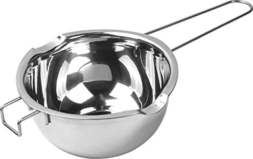 Volumoon Stainless Steel Double Boiler, Chocolate Melting Pot with Heat-Resistant Handle, Melting Bowl for Chocolate, Butter, Milk, Cheese, Candy, Caramel, Wax