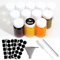 HYCKee 12 Pack 2oz/60ml Shot bottles with lids for juice,Glass Small Ginger Shot Bottles, Travel Portable Mini Bottles with Wide Mouth, Leakproof, Dishwasher Safe