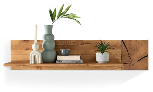 moebel-eins KENTO Wandboard II, Material Massivholz, Wildeiche geölt mit Hirnholzeinlage