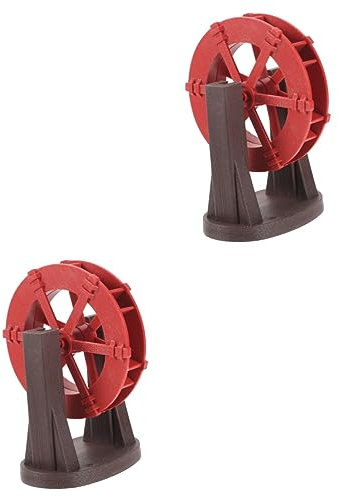 POPETPOP 2stücke Wasserfall Tischbrunnen Mit Drehendem Wasserrad Feng Shui Dekoration Für Aquarien Teiche Und Gärten Energiesparend Und Langlebig