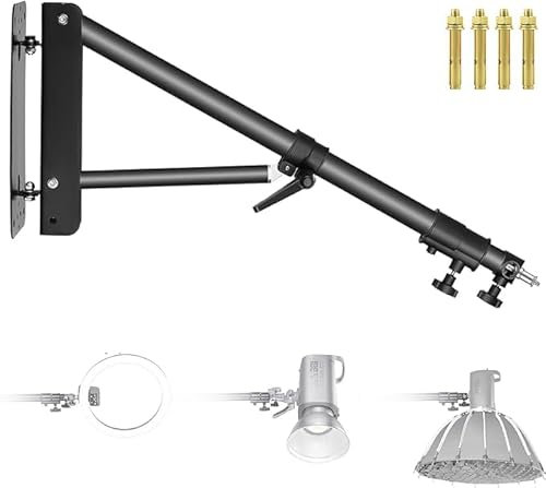 180 Degree Wall Mount Bracket Arm for Strobo, Adjustable Studio Lights Stand Extendable Photography and Videography, Suitable for DSLR/Camcorder/Panoramic Camera Barbarber Shop