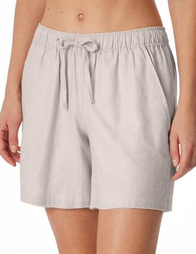 Schiesser Damen Webhose kurz Leinen - Mix + Relax