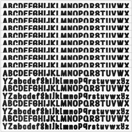 JIEYAO Kleine Buchstaben Aufkleber,10 Blatt Selbstklebende Vinyl Schwarz Buchstaben 0.5 Inch A-Z Klein Klebebuchstaben Sticker für Postkasten Schilder Basteln Fenster Adress Nummer Kunsthandwerk