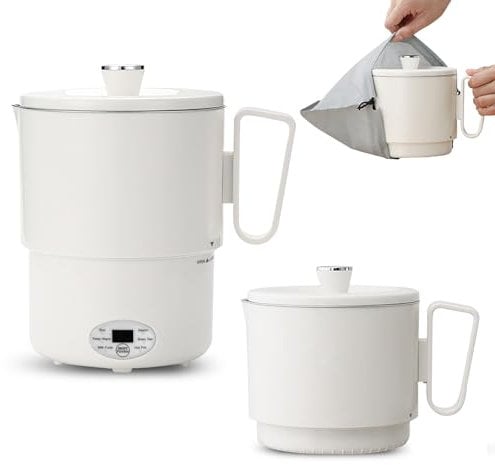 1L Faltbarer Elektrischer Wasserkocher, Tragbarer Camping Wasserkocher, Faltbarer Reisewasserkocher Klein mit Multifunktionstafel, Tragbarer Heißwasserkocher für Camping, Reise, Wandern, Outdoor