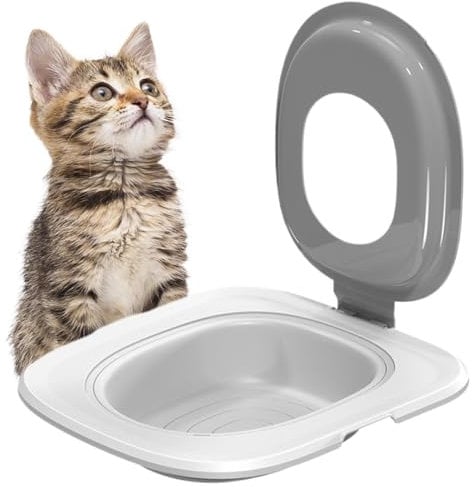 Cat Toilet Trainer - Cat Potty Trainer Kit | Eco-Friendly Toilet Cat Use Trainer, Reusable Toilet Box Trainer For Hygienic Pet Cleaning