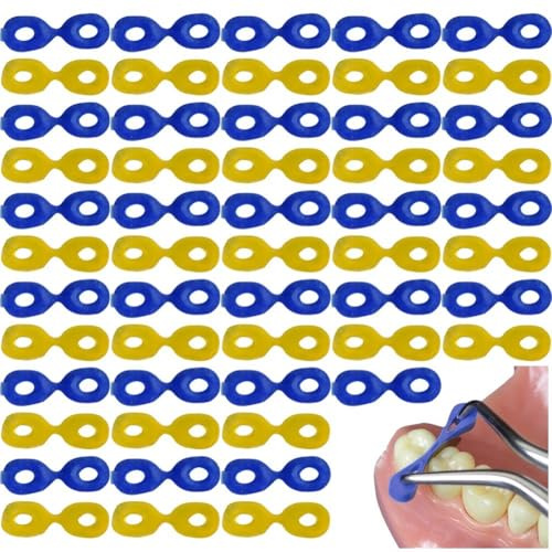 Lpitoy 60 Stück Zahnzwischenraumkeil Dental Zahnseperator Elastische Gummi-befestigungskeile Schnittkonturierte Matrizen Zahnmedizinzubehör