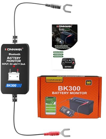 IEEDFJKK Bluetooth 5.0 Battery Mon-itor Battery Mon-itor Mon-itor For All 12V 24V Le-ad-acid Car Truck Starting Battery Easy-to-