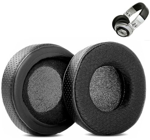ACCOUTA Cuscinetti Compatibili con Cuffie Denon DN-HP1000 DN-HP1100 - Cuscinetti di ricambio con tessuto resistente/pelle proteica traspirante e schiuma memoria.