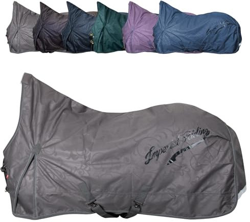 RL24 - Outdoordecke 600D IRHSuper-Dry von Imperial Riding – als Regendecke, Übergangsdecke & Winterdecke – wasserdichte Weidedecke mit Füllung – Pferdedecke in Tornado – 155cm (50g)