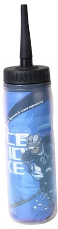 Dickly Sport-Trinkflasche, Fitness-Flasche, 650 ml, praktischer Wasserkocher, Quetschflasche, Wasserbecher zum Laufen, Boxen, Baseball, Eishockey, Schwarze Lange Düse
