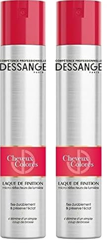 DESSANGE - Laque De Finition - Micro-Réflecteurs De Lumière - Formule Enrichie En Pro-Vitamine B5 - Fixe Durablement & Préserve L'Éclat - Cheveux Colorés Ou Méchés - 300 ml (Lot de 2)