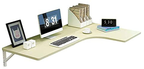 Klappbarer Esstisch für kleine Räume, L-förmig, weißer Ahorn, 60 x 40 x 25 cm